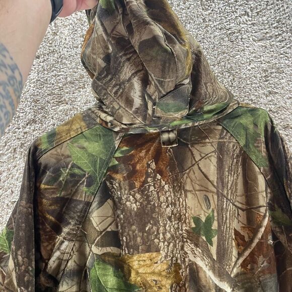Scent Blocker Plus Frontier Jacket Mens Large Camo Hooded Hunting Real Tree Camo - Picture 10 of 13